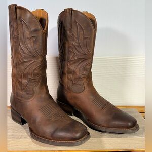 Men's Thursday Boots Desperado Size 11.5 Cowboy Boots Handmade Western Brown